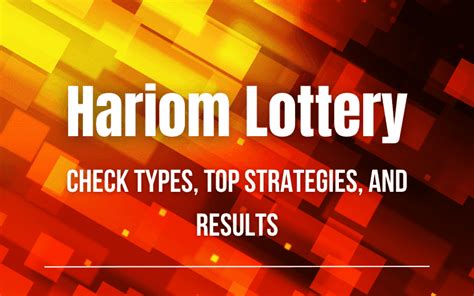 Latest Hariom Lottery Results .